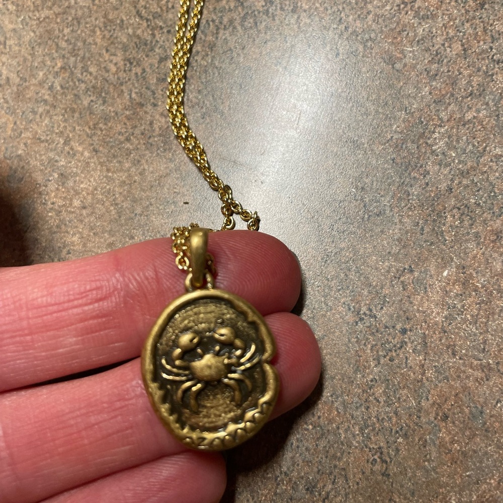 Tommy Hilfiger Gold Crab Pendant Necklace